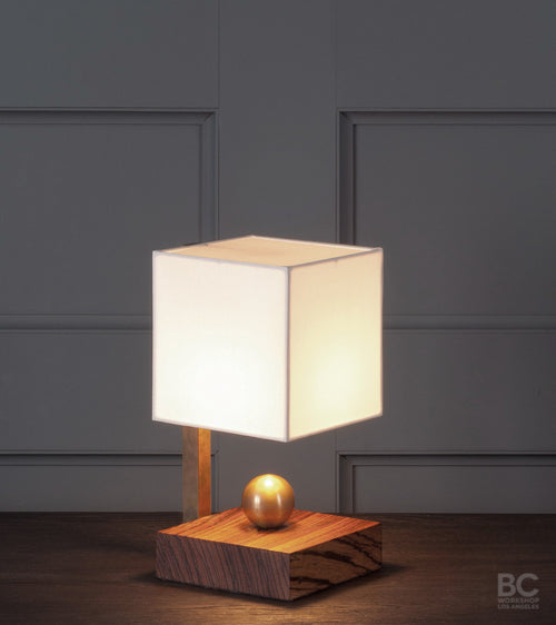 Brass Ball Zebra Boudoir Table Lamp